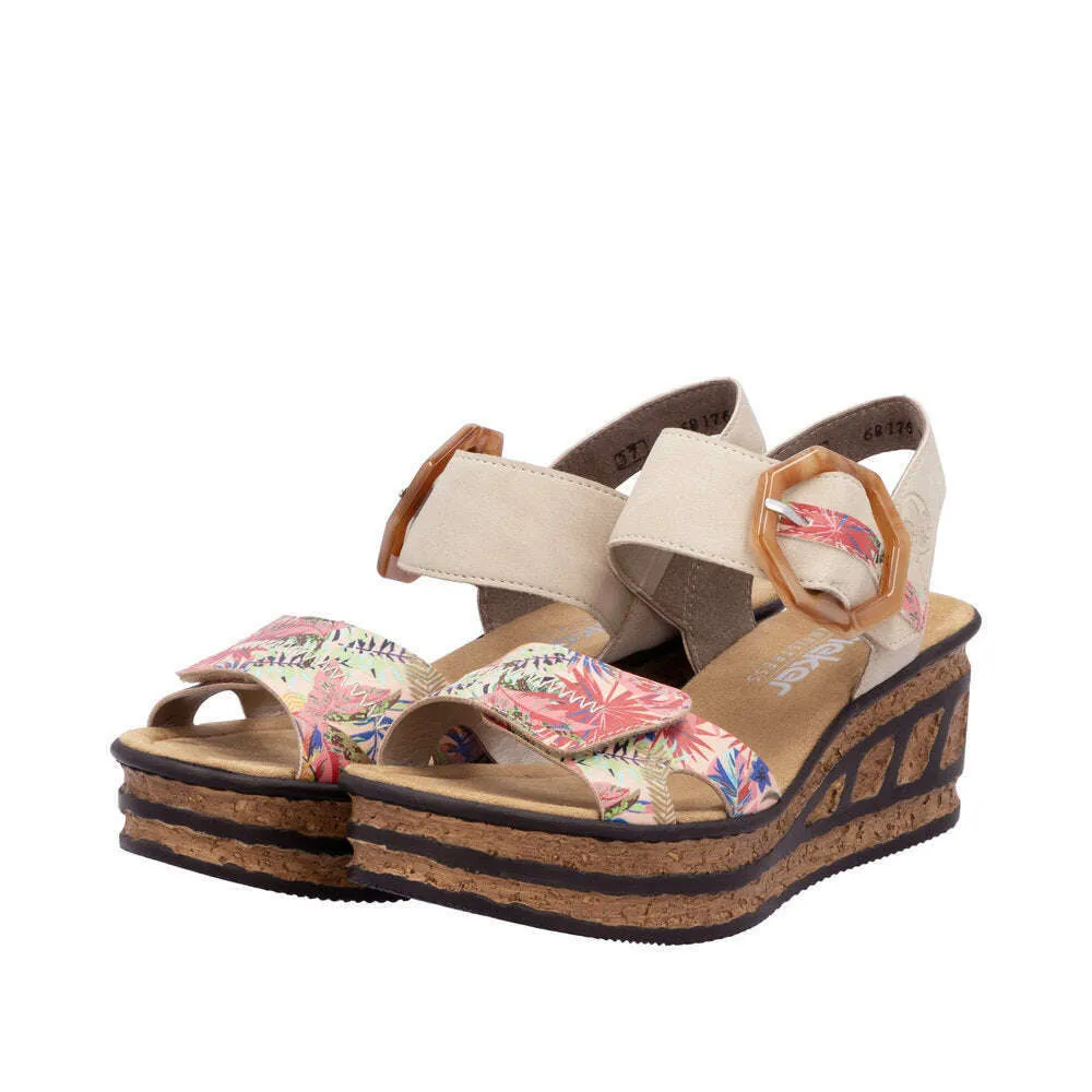 RIEKER -  68176 in multi beige