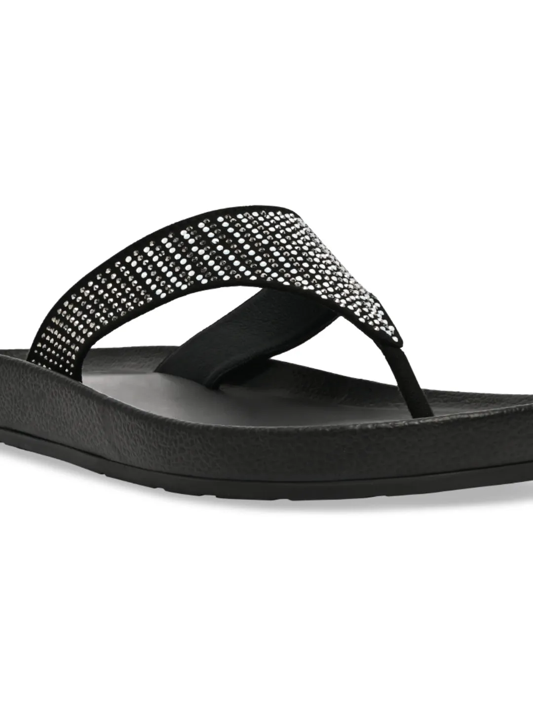 Rocia By Regal Black Women Casual Flat Flexi Sole Sandals
