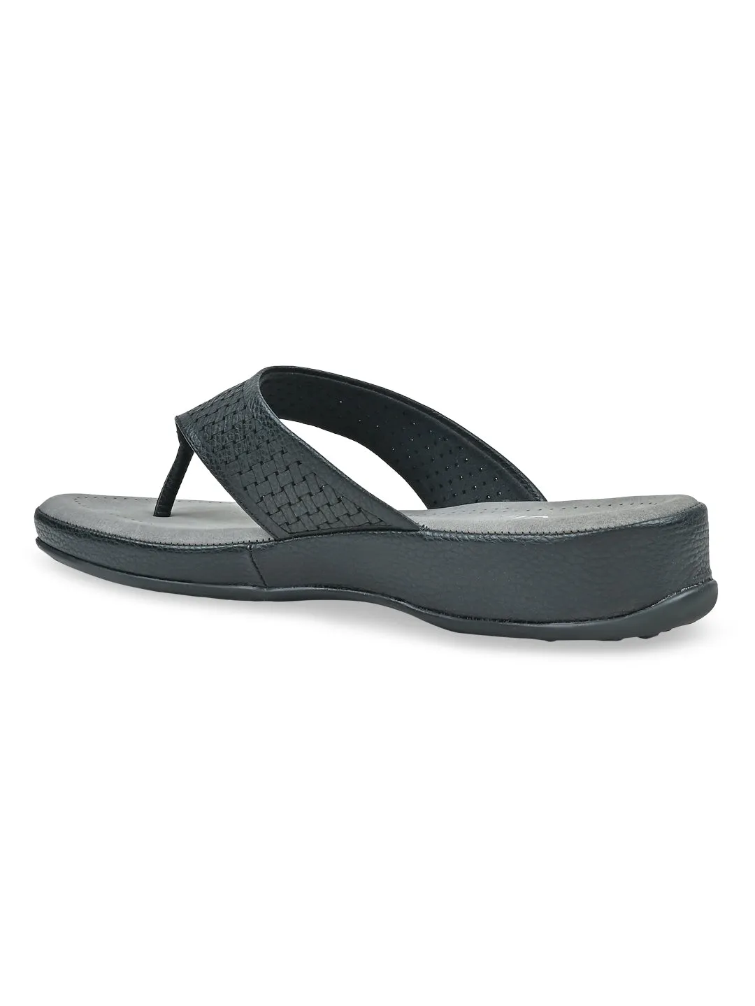 Rocia By Regal Black Women Laser Cut Flats