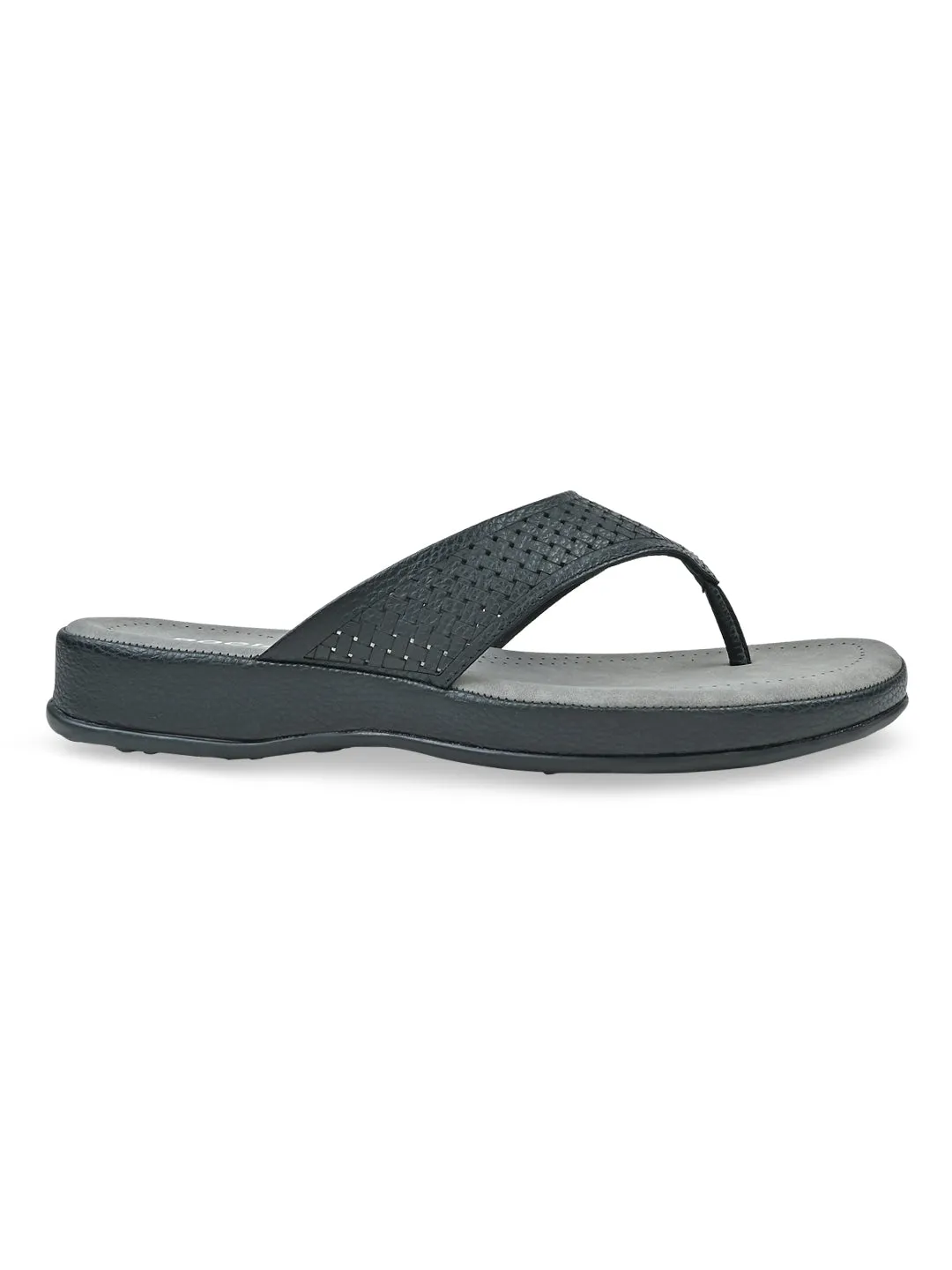 Rocia By Regal Black Women Laser Cut Flats