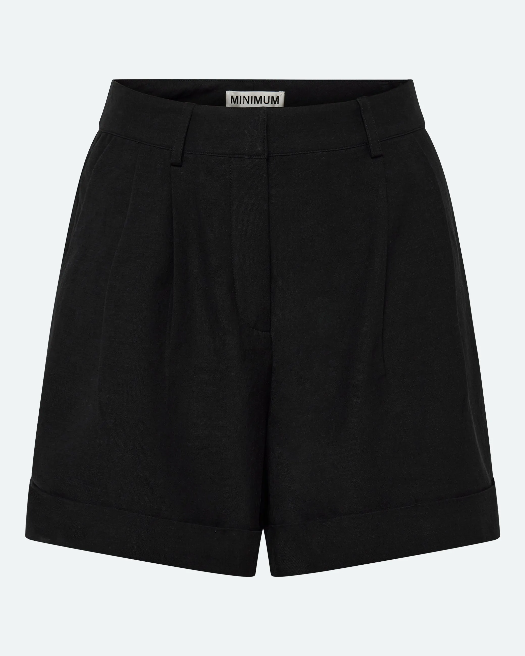 Selby linen blend shorts 3069 - Black
