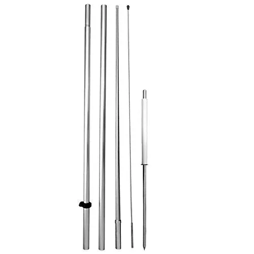 SHRIMP Windless Feather Swooper Flag Banner Sign 15 Feet Tall Pole Kit