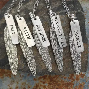 Silver Wandering Feather Necklace - SURVIVOR