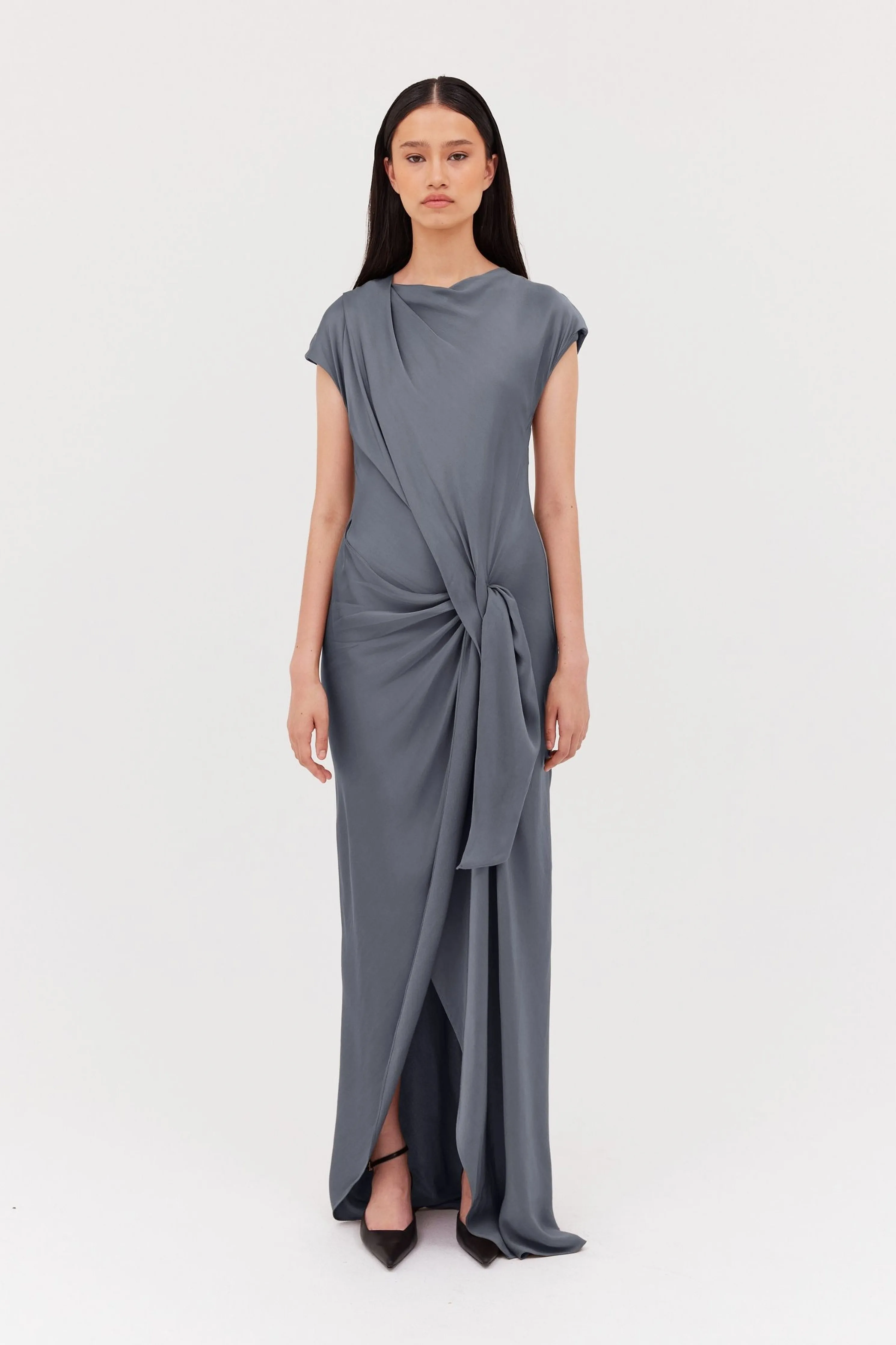 SLATE CREPE EVA GOWN