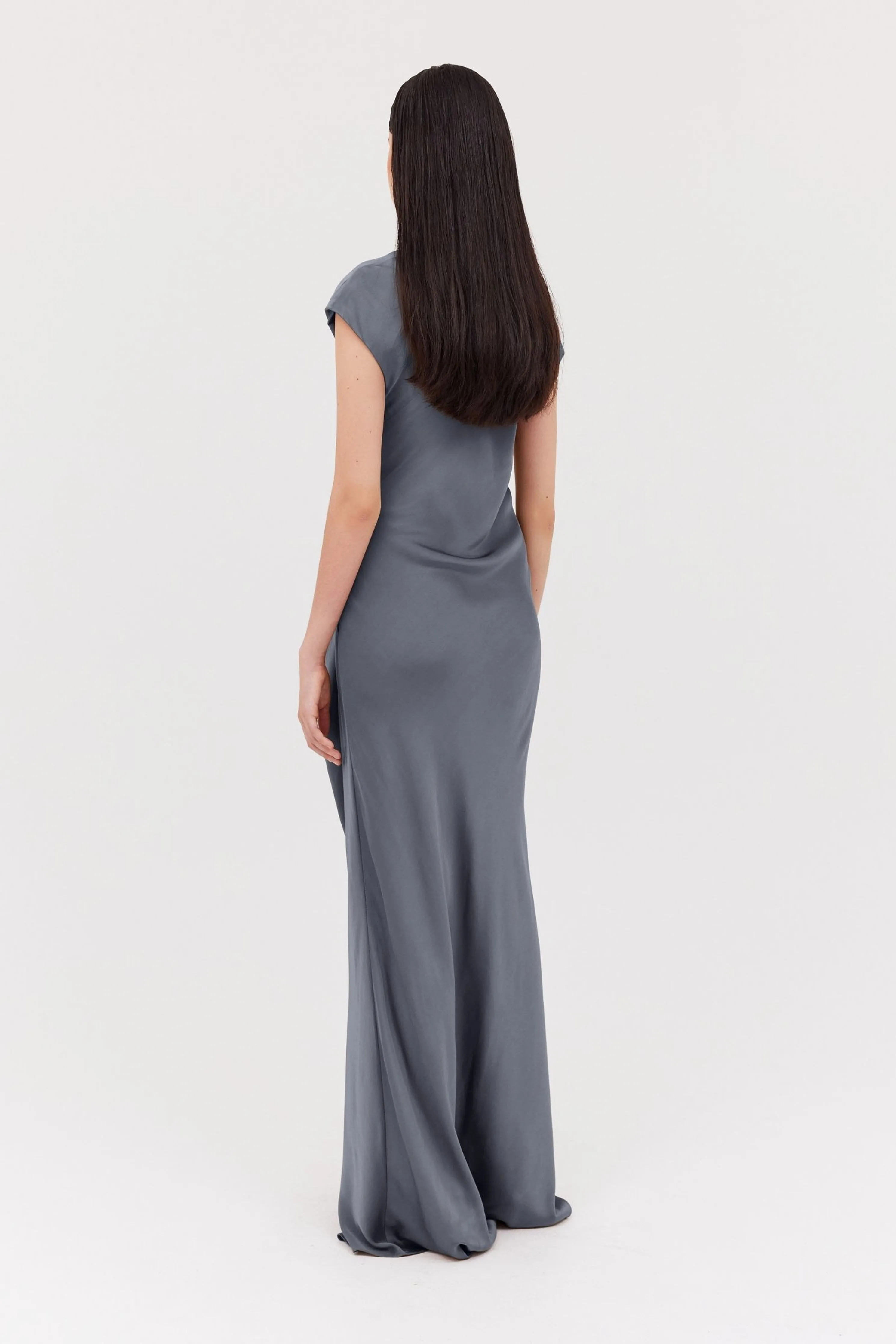 SLATE CREPE EVA GOWN