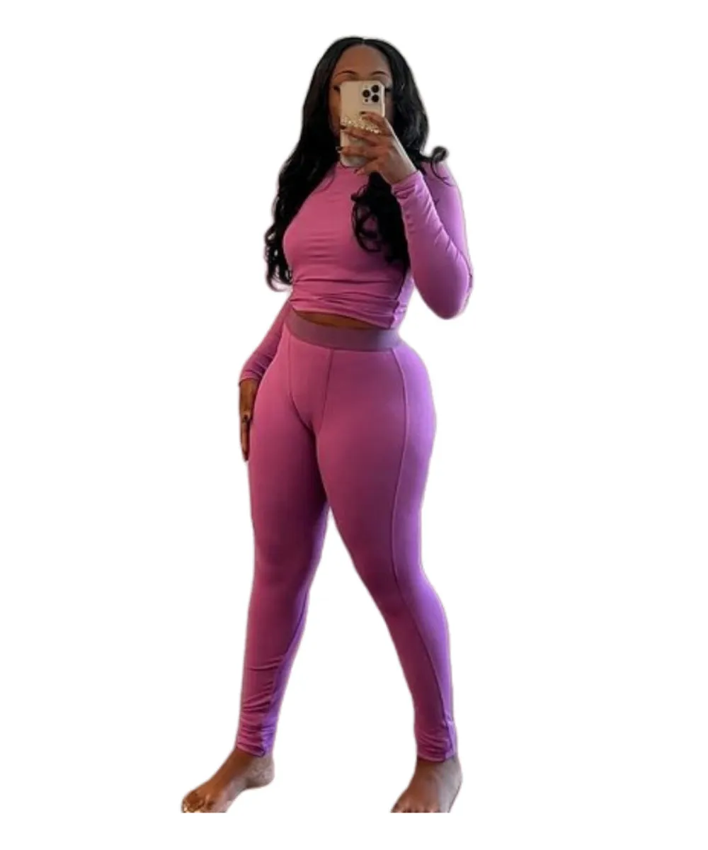 Sleek Ribbed Elastic Yoga Set for Active and Stylish Comfort