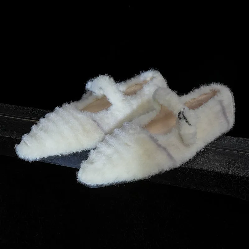 Slip-On Furry Flats