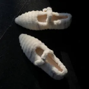 Slip-On Furry Flats
