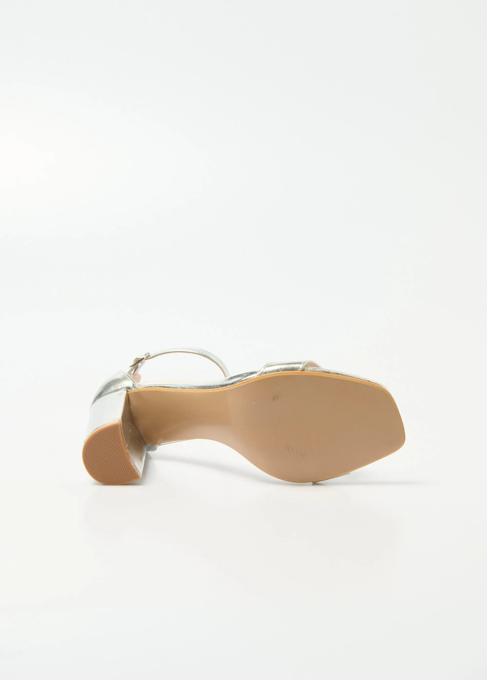Square toe high heel sandals with straps