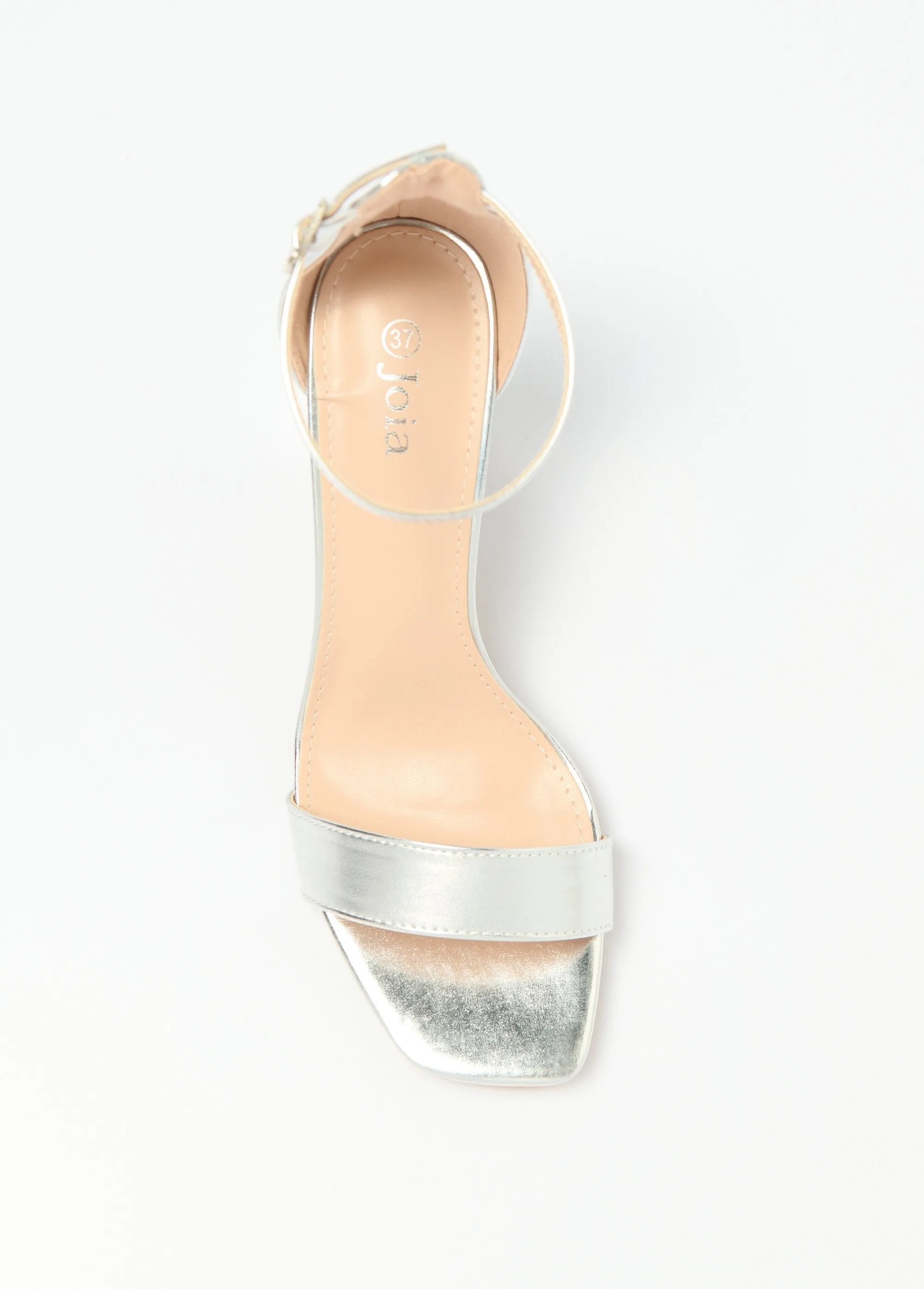 Square toe high heel sandals with straps
