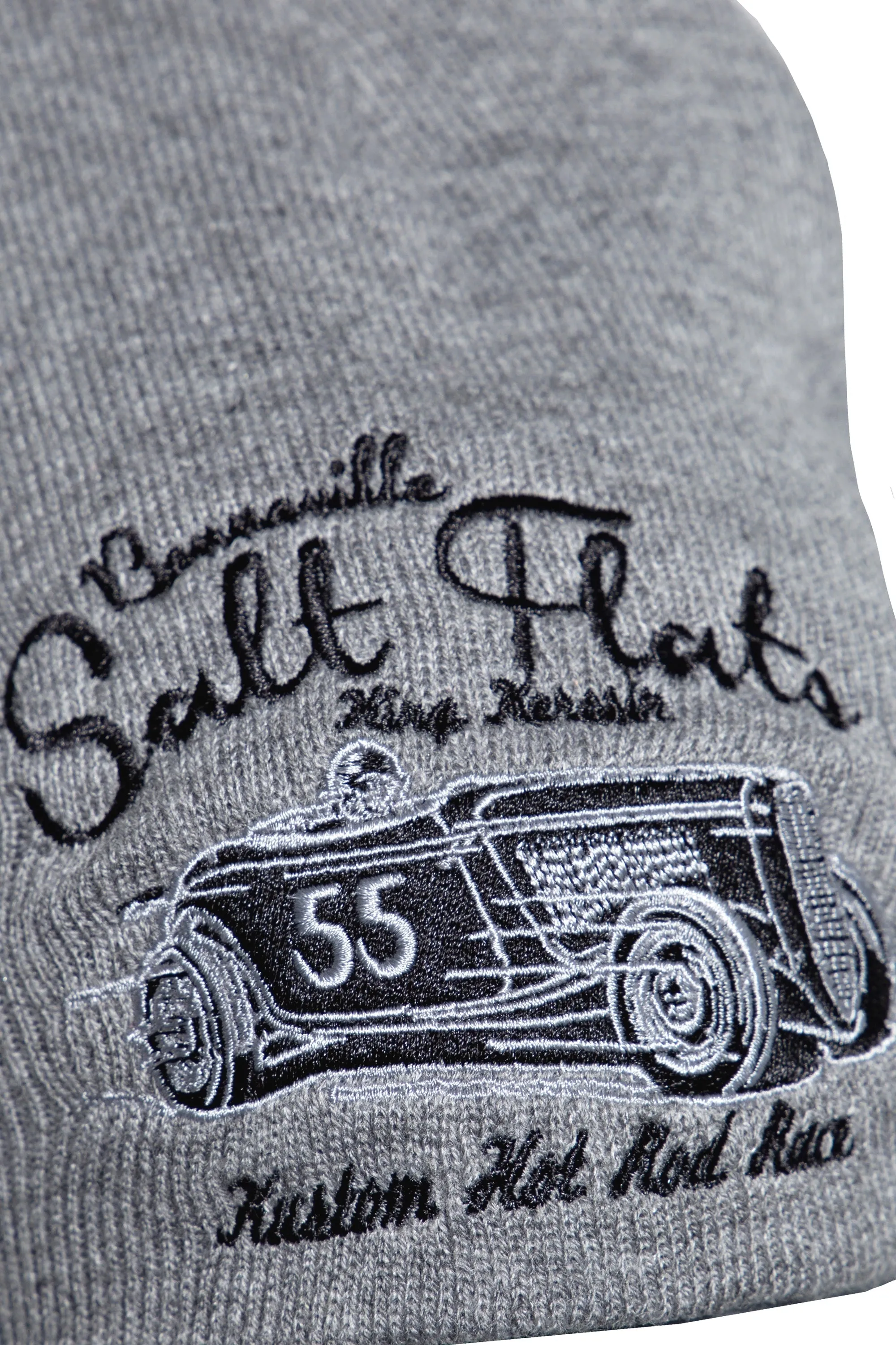 Strickmütze mit Frontstickerei «Salt Flats»