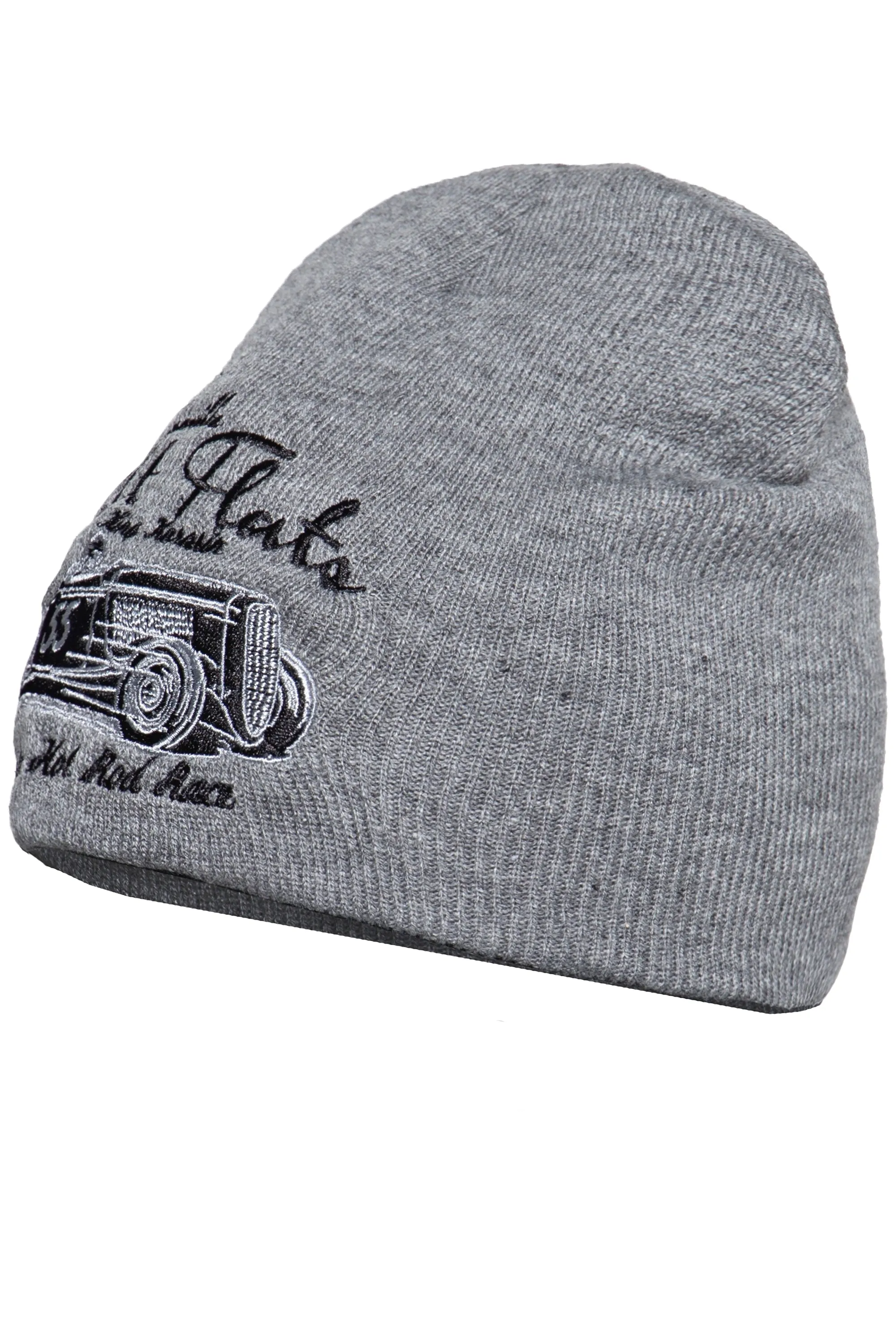 Strickmütze mit Frontstickerei «Salt Flats»