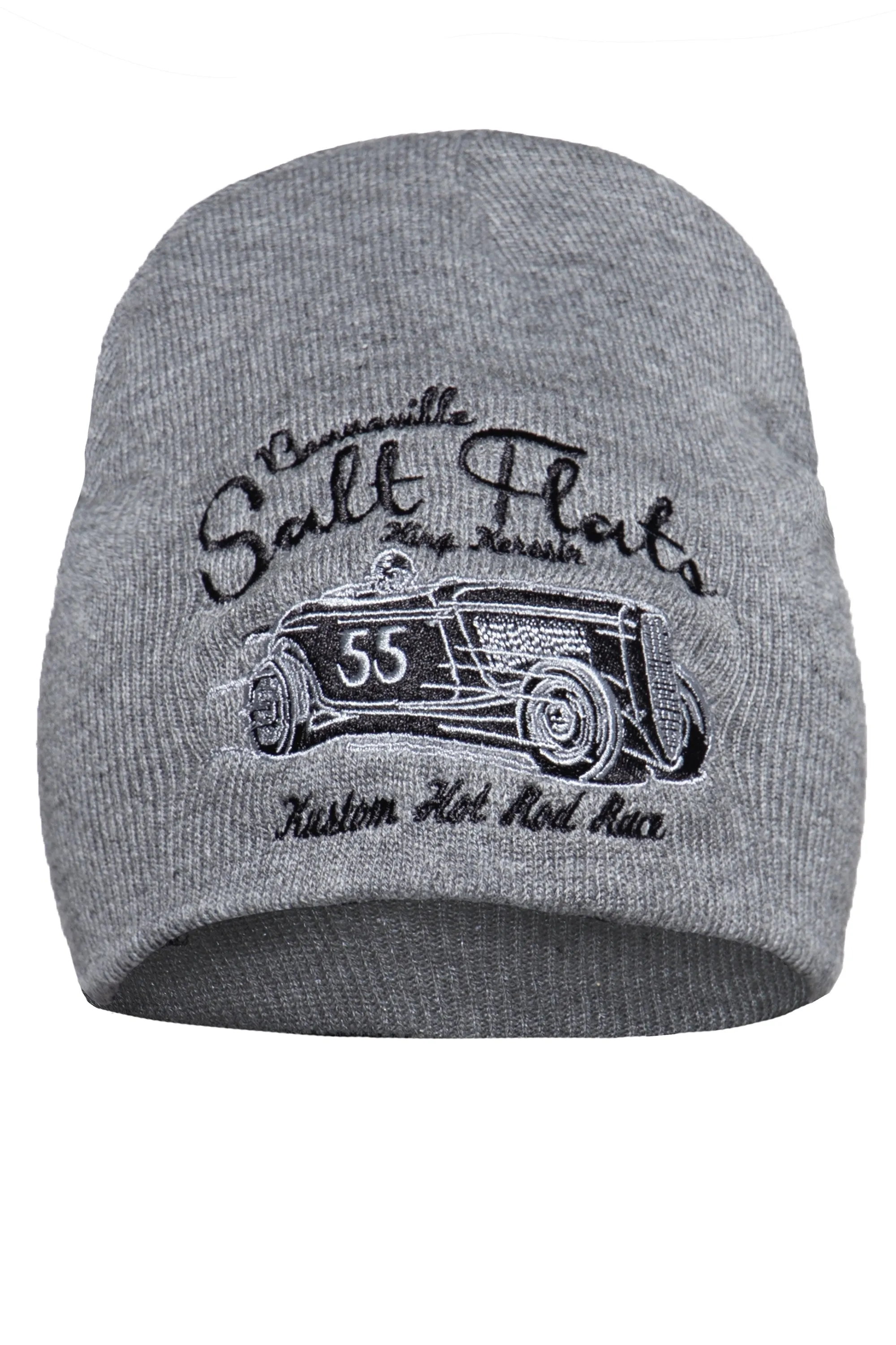 Strickmütze mit Frontstickerei «Salt Flats»