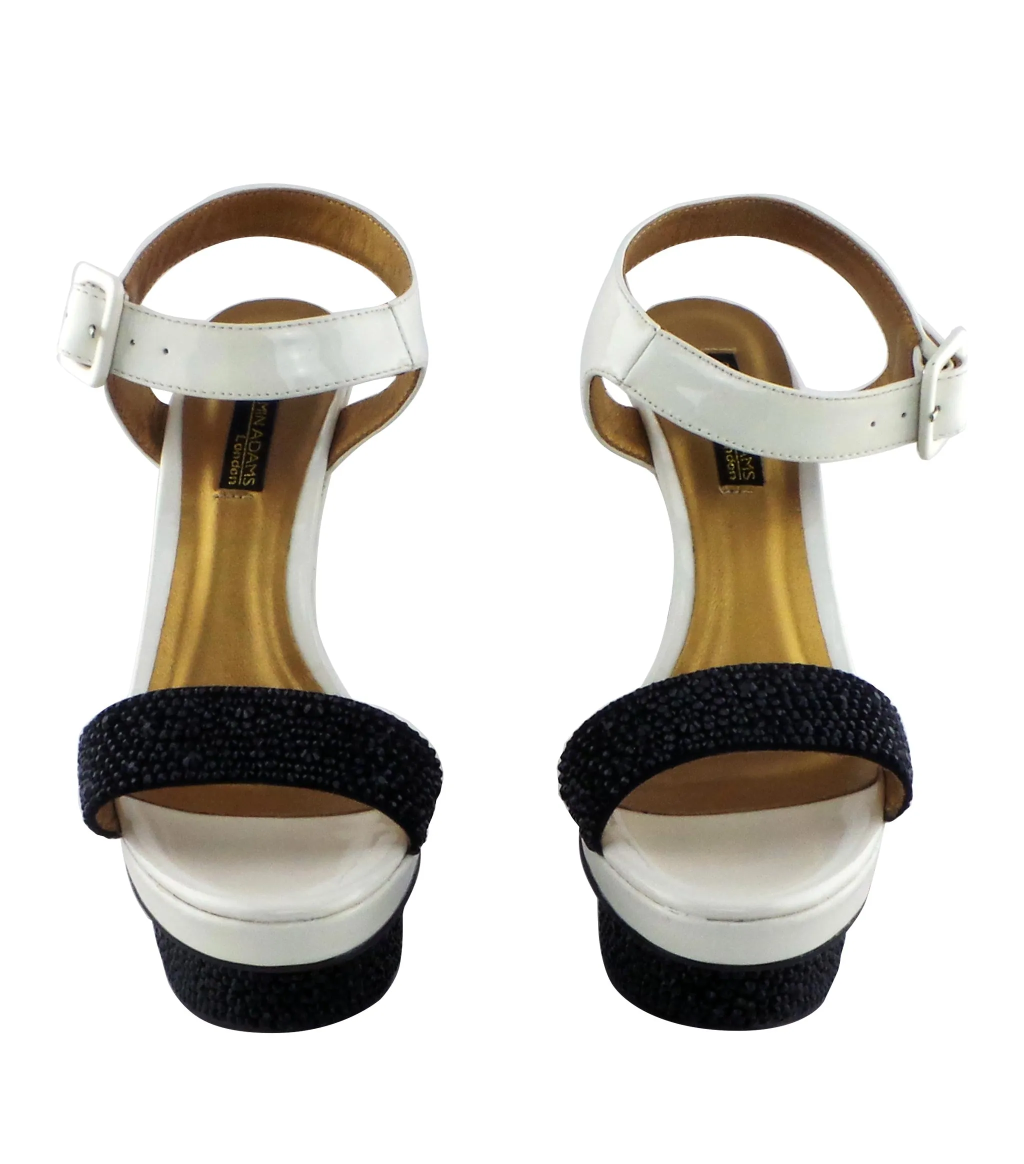 Sydney Crystal Open Toe Platforms