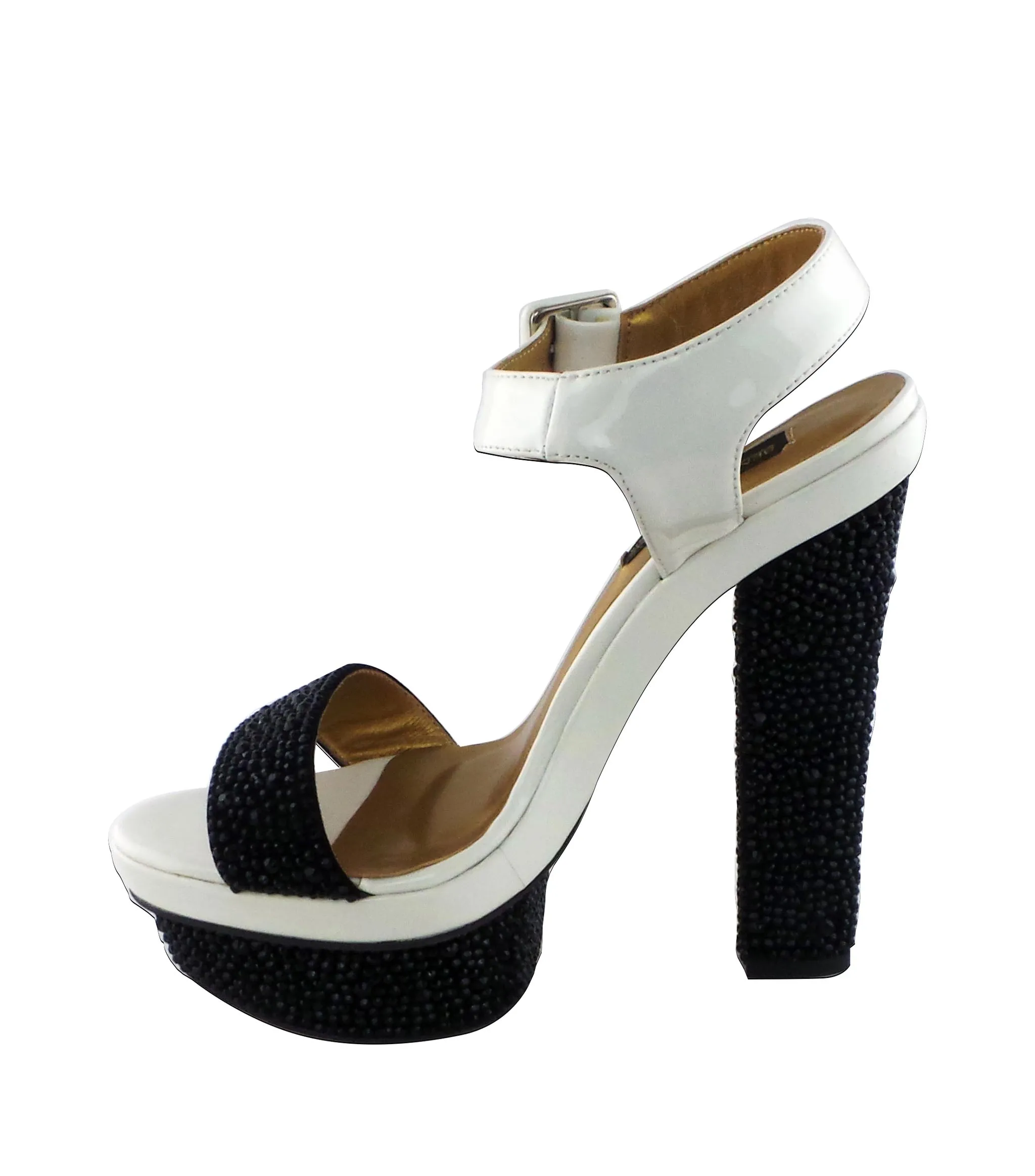 Sydney Crystal Open Toe Platforms