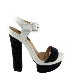 Sydney Crystal Open Toe Platforms