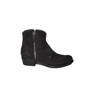 Texano-Style Ankle Boots With Vintage Suede Finish