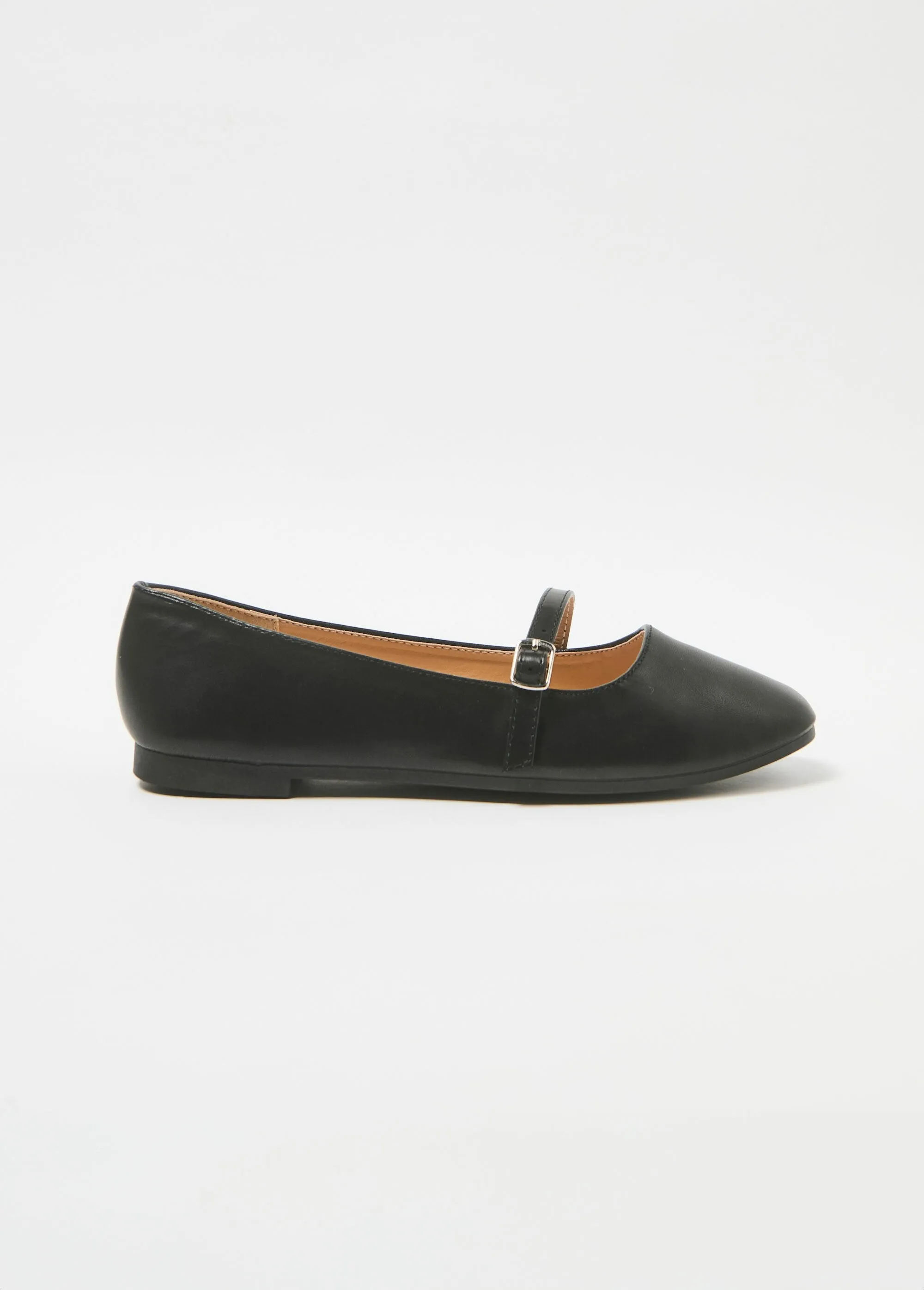 Tone-on-tone strappy ballerinas with small heel