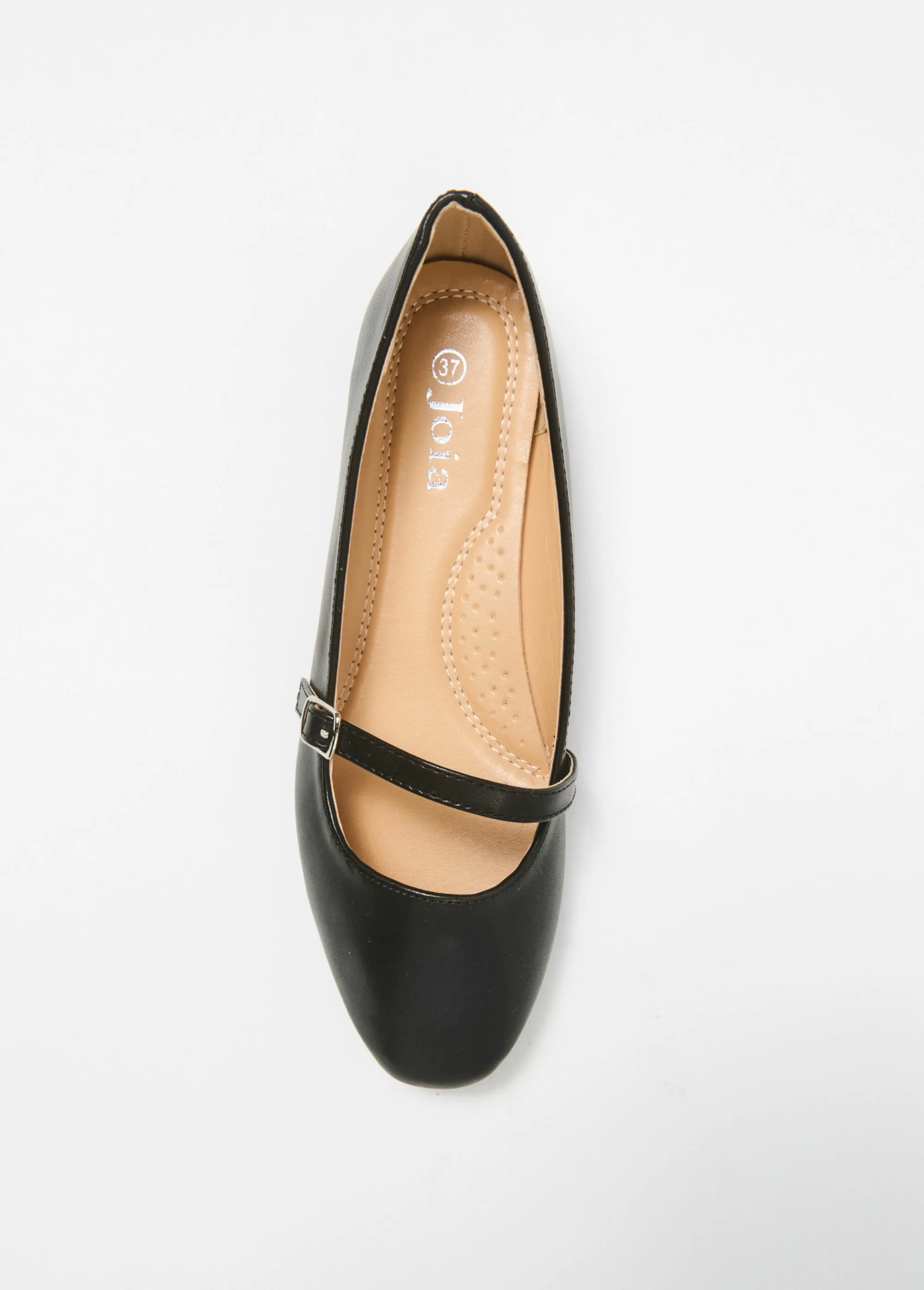 Tone-on-tone strappy ballerinas with small heel