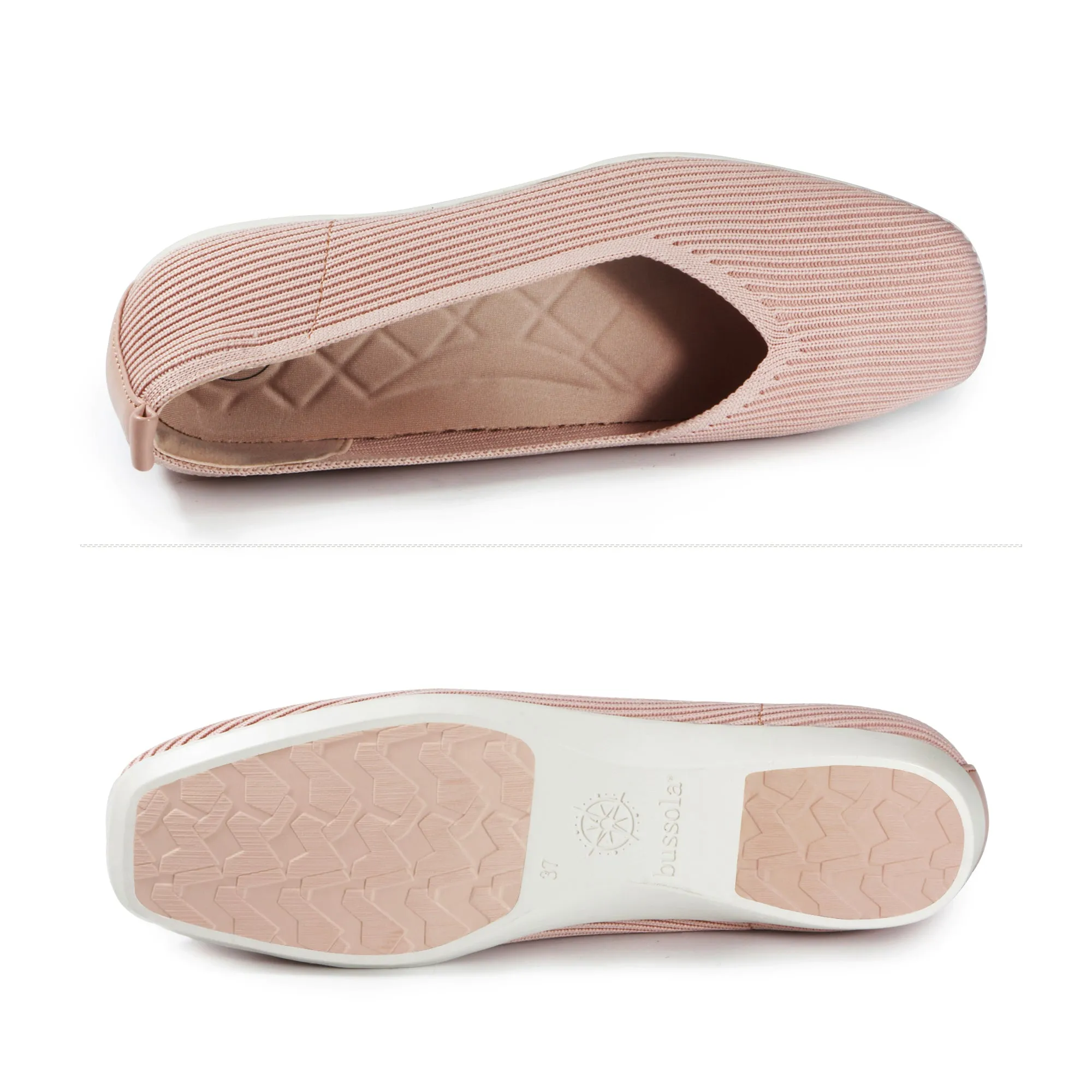 Vicenza Knit Ballet Flats (Rose)