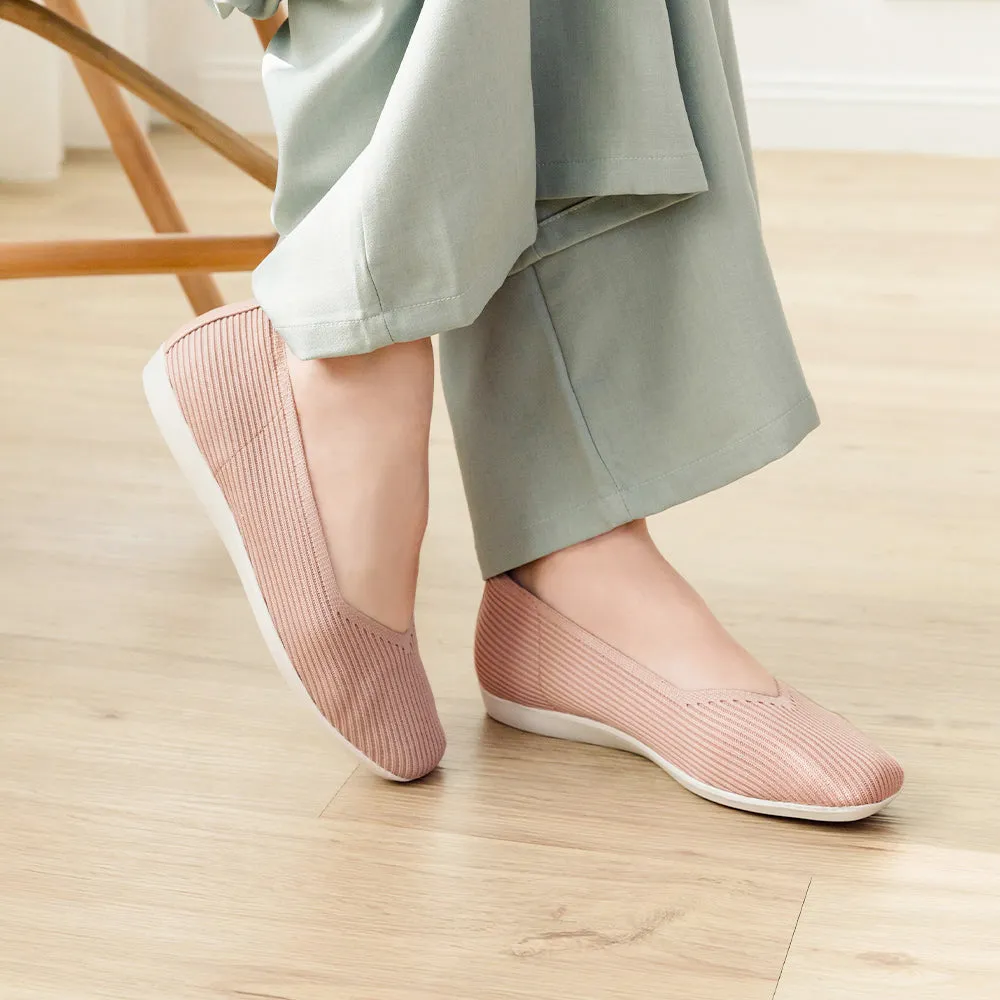 Vicenza Knit Ballet Flats (Rose)