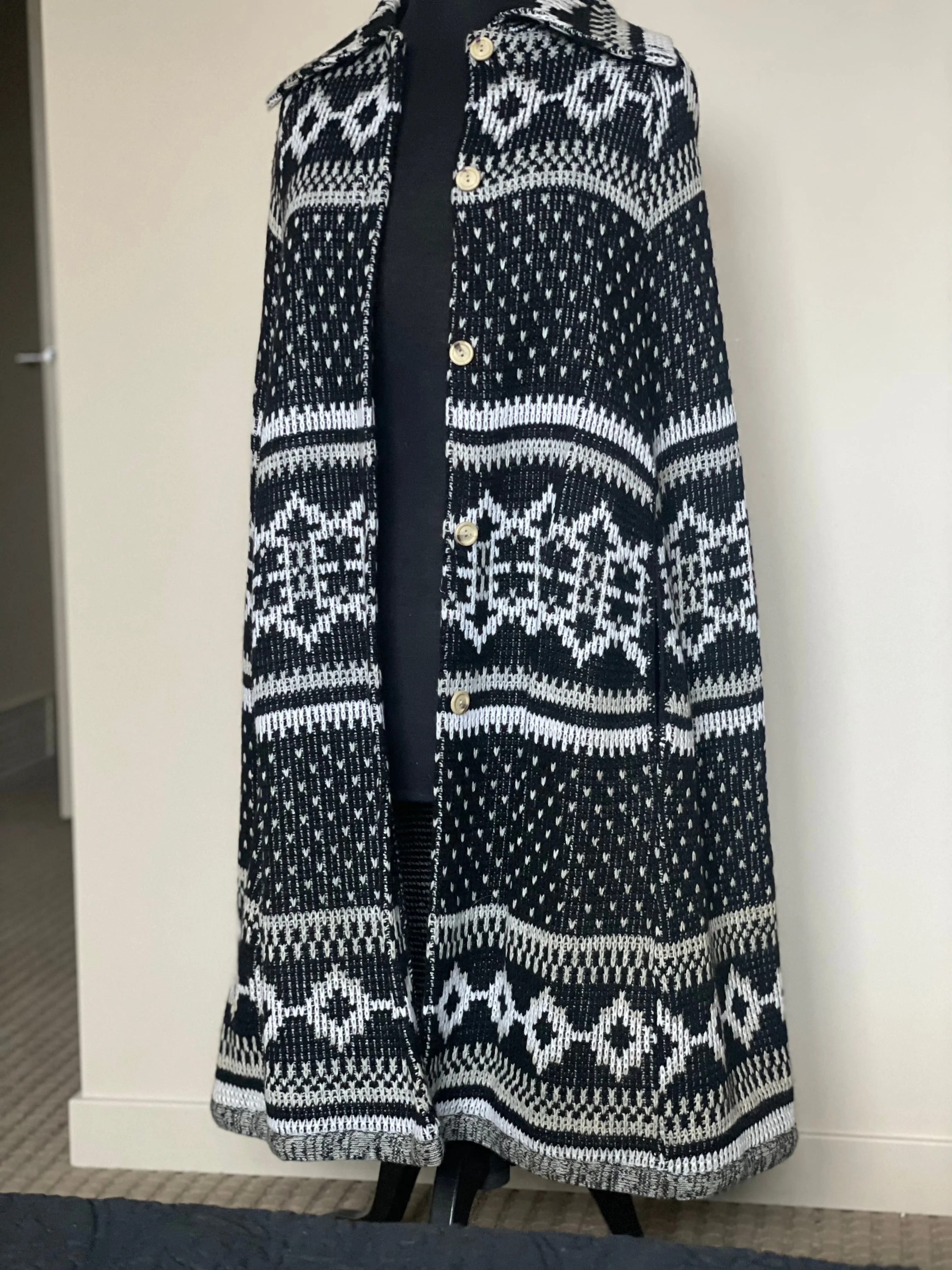 Vintage Cape in Black and White