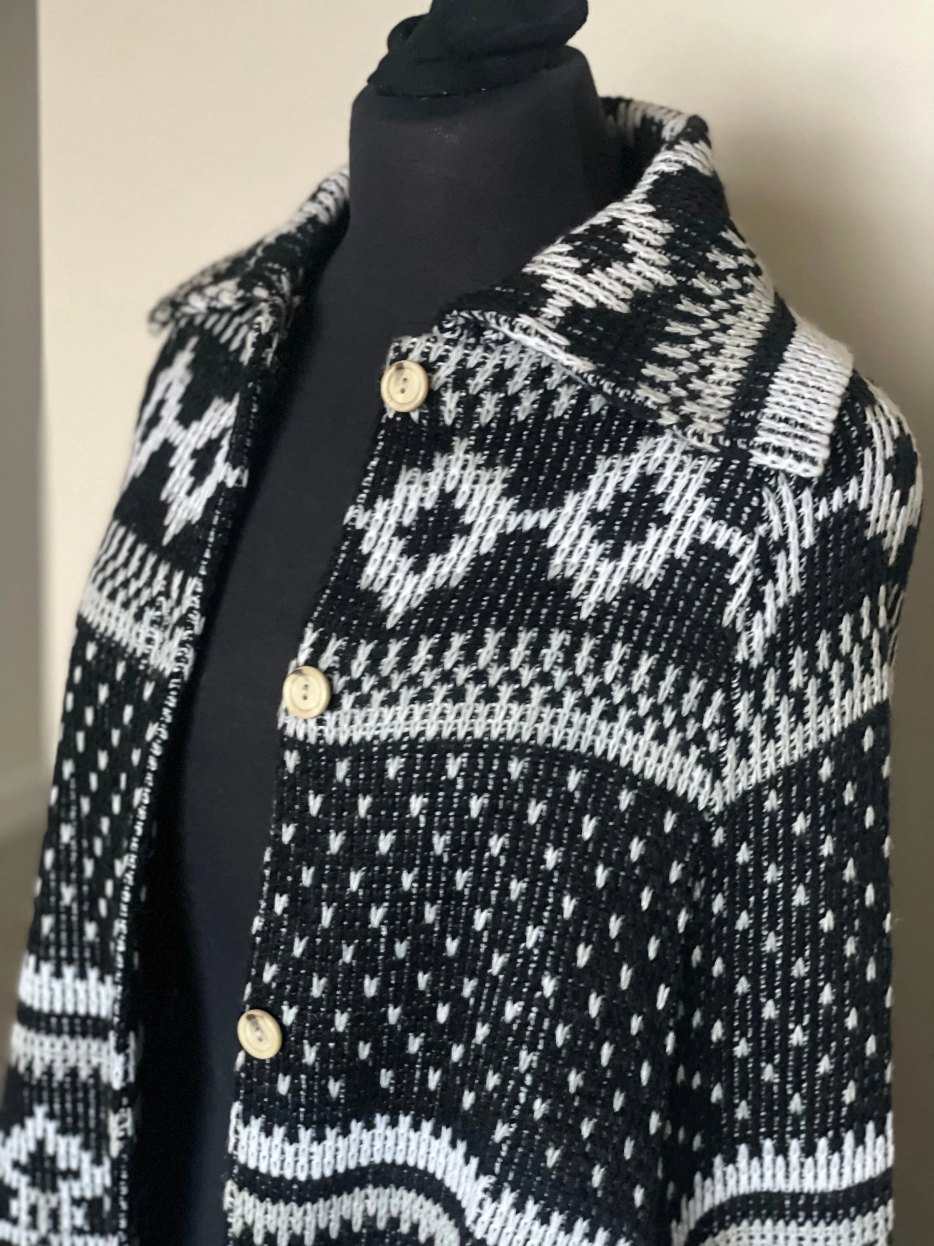 Vintage Cape in Black and White