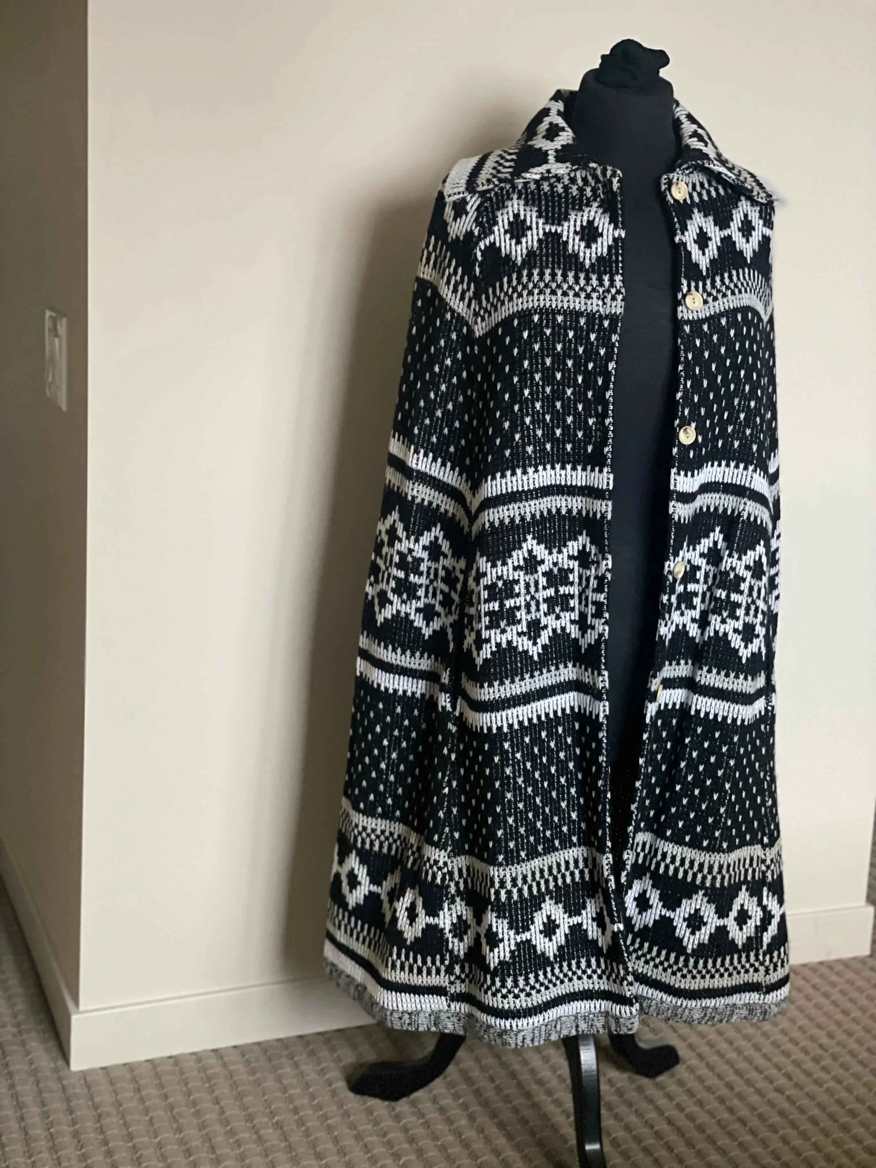 Vintage Cape in Black and White
