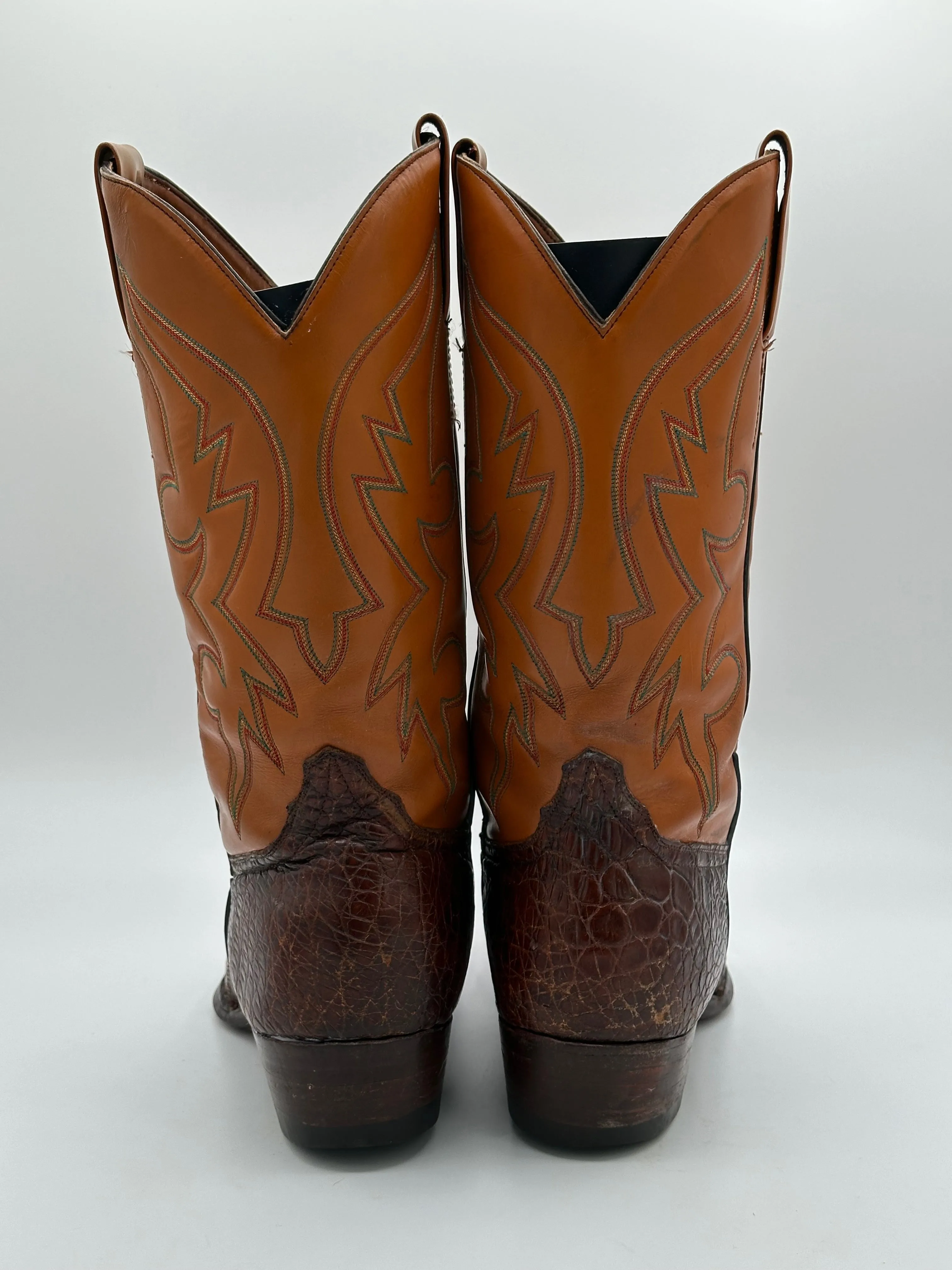Vintage Sea Turtle Cowboy Boots size 10 D
