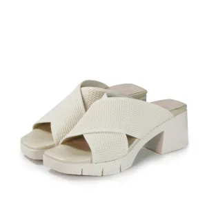 Volterra Cross Straps Heel Sandals (Chalk)