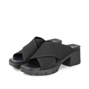 Volterra Cross Straps Heel Sandals (Nero)