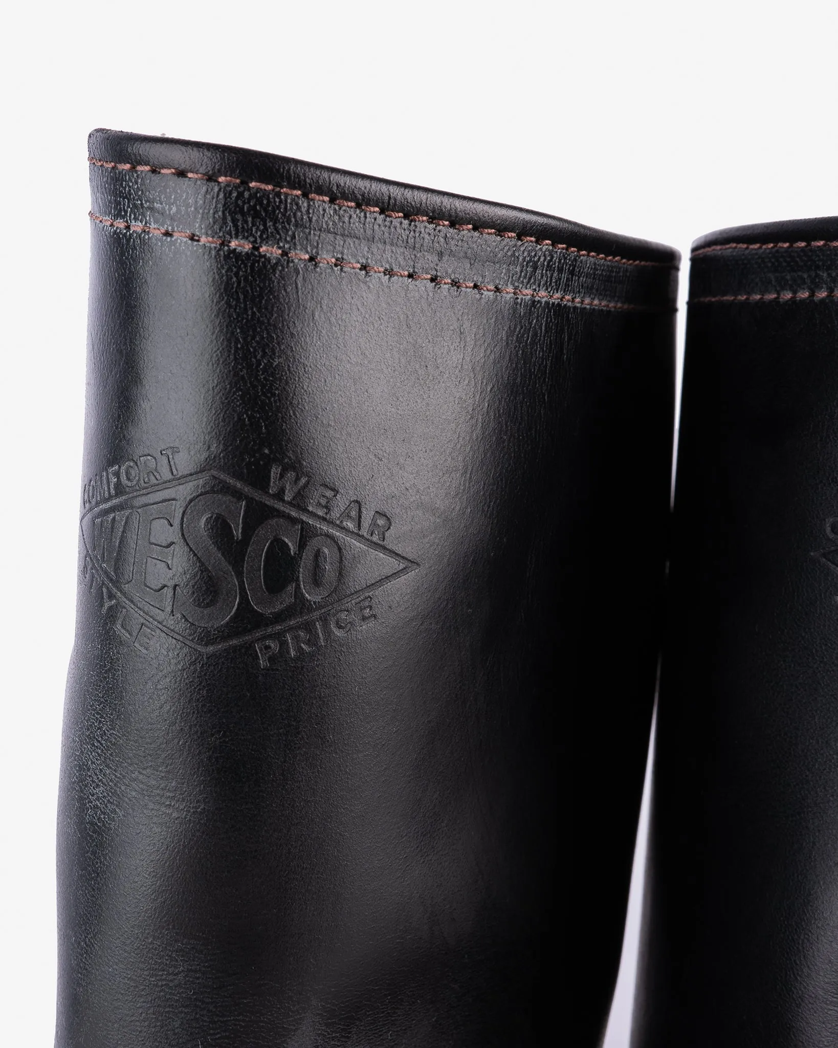 Wesco® - 10" Horween Horsehide  Engineer Boot - Black. The "Mister Lou"