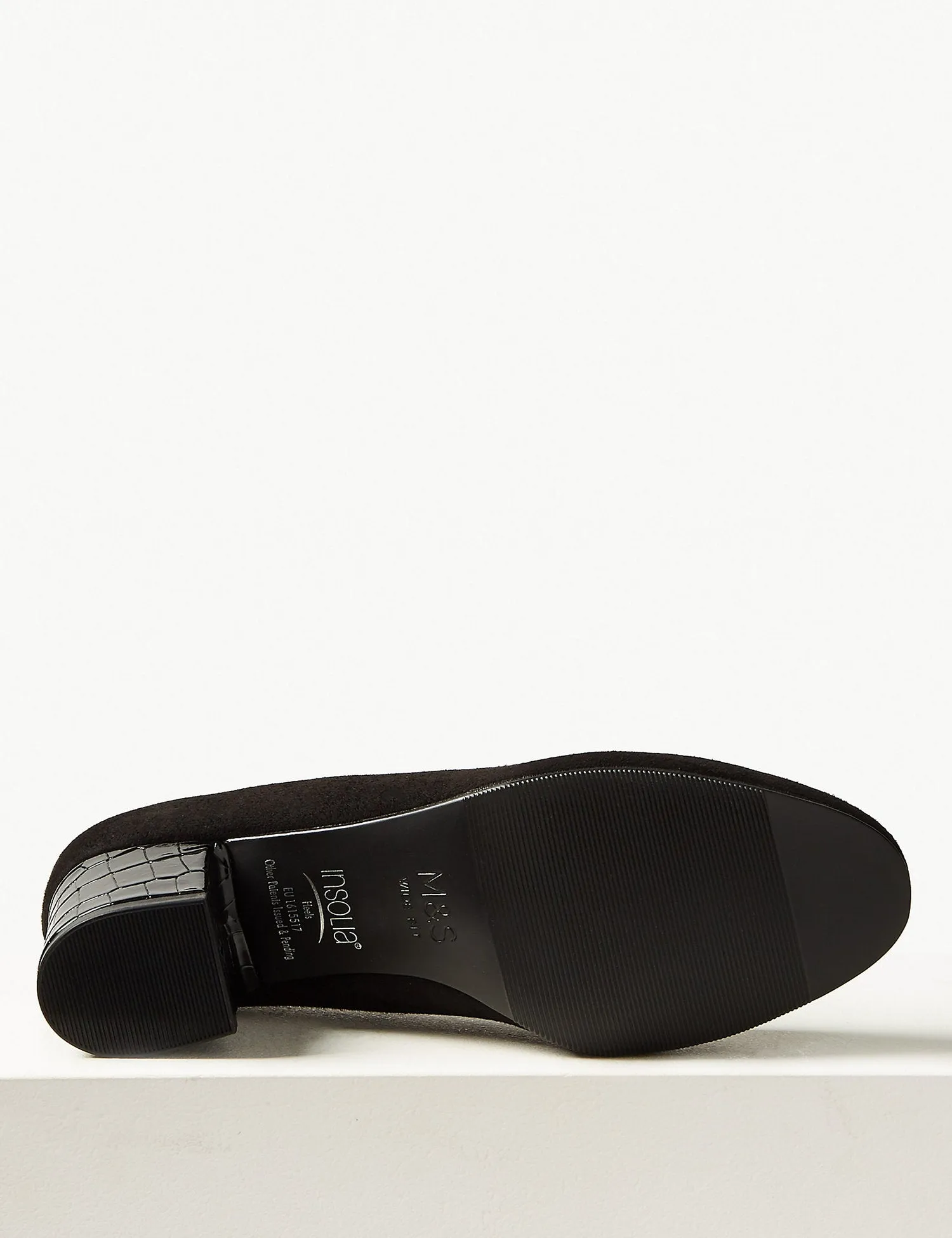 Wide Fit Block Heel Court Shoes