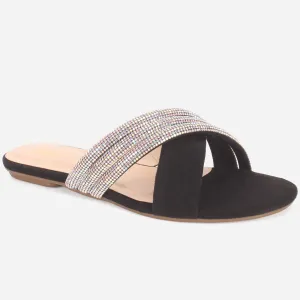 Women "DIANE" Decorated Flat Heel Slippers