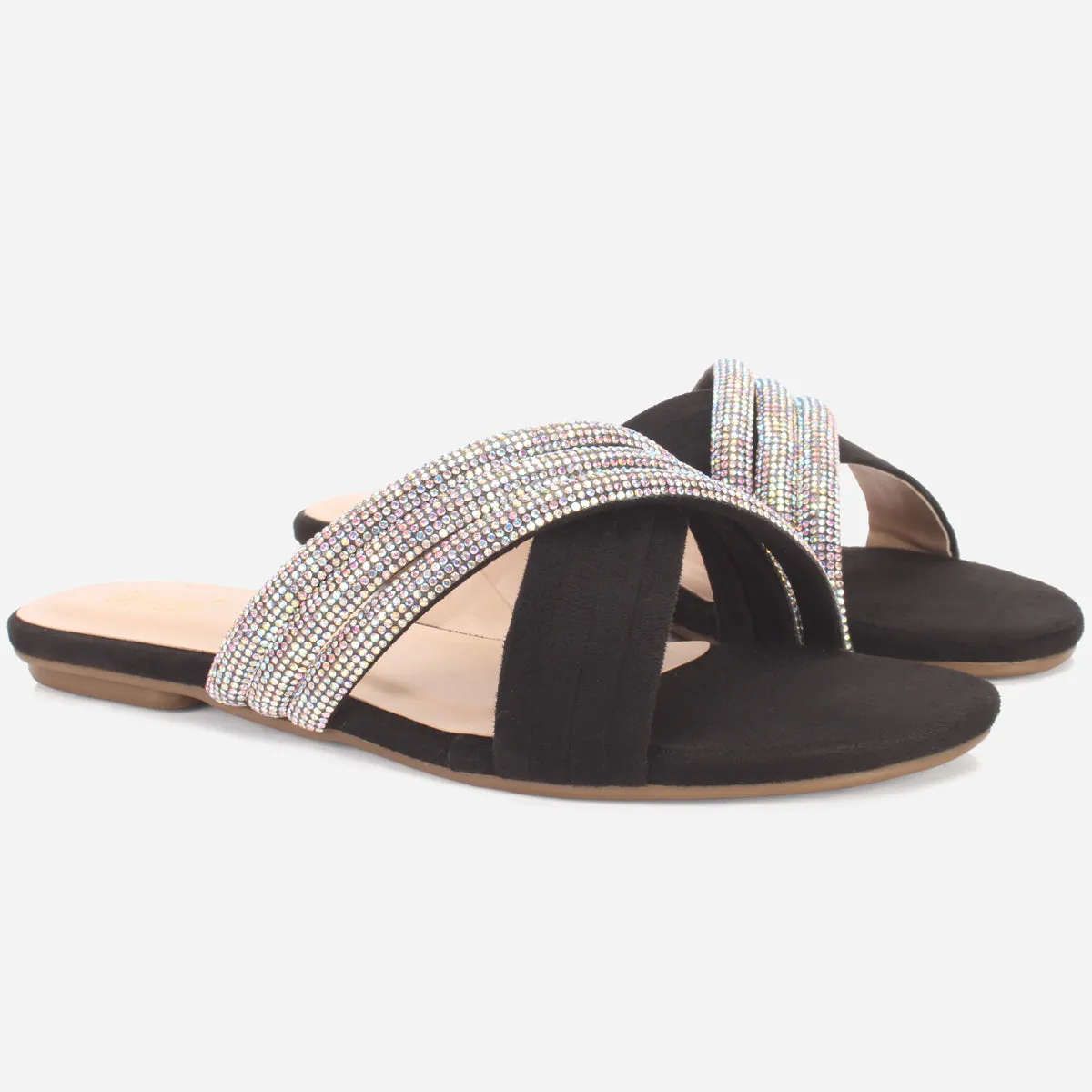 Women "DIANE" Decorated Flat Heel Slippers