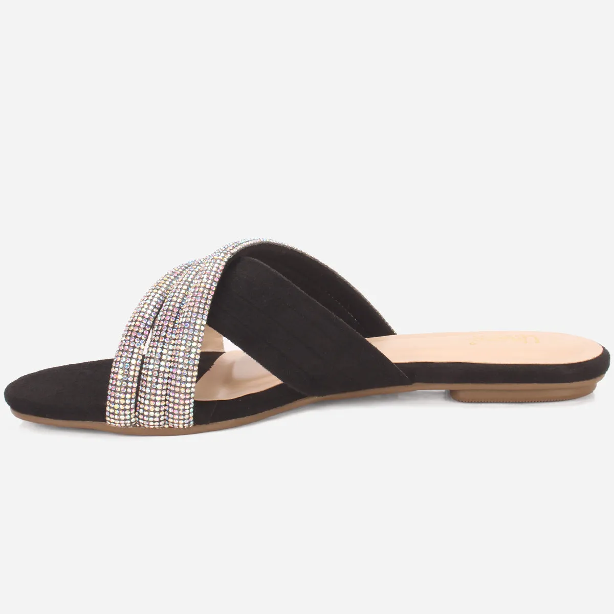 Women "DIANE" Decorated Flat Heel Slippers