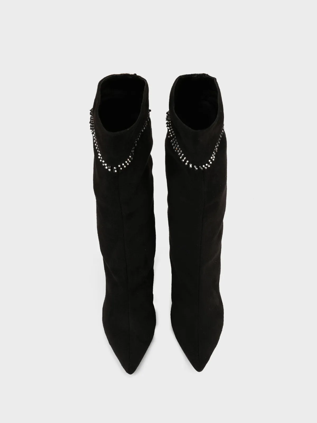 Women "GIANNI" Pointed Toe Fringe Long Boots
