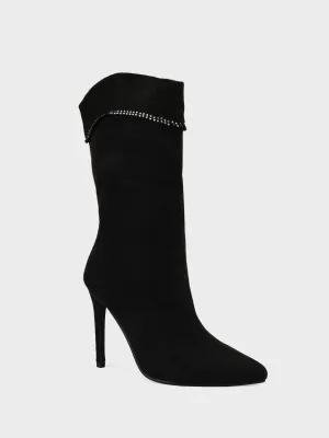 Women "GIANNI" Pointed Toe Fringe Long Boots