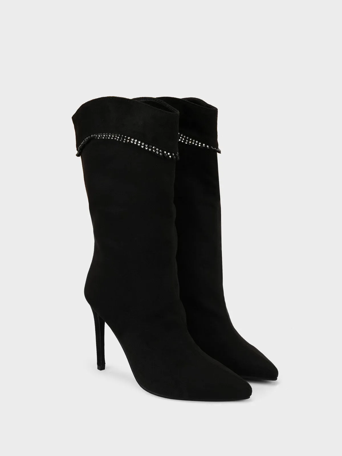 Women "GIANNI" Pointed Toe Fringe Long Boots