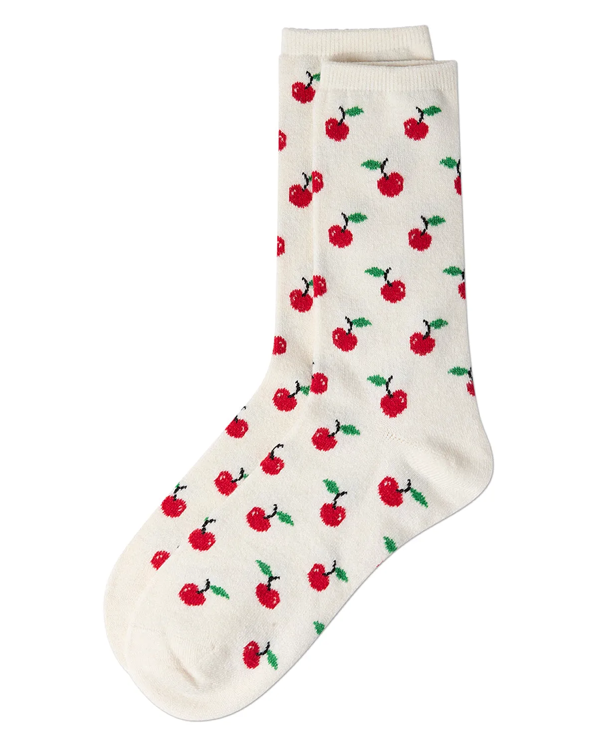 Women's Cherry On Top Cashmere Blend Crew Socks