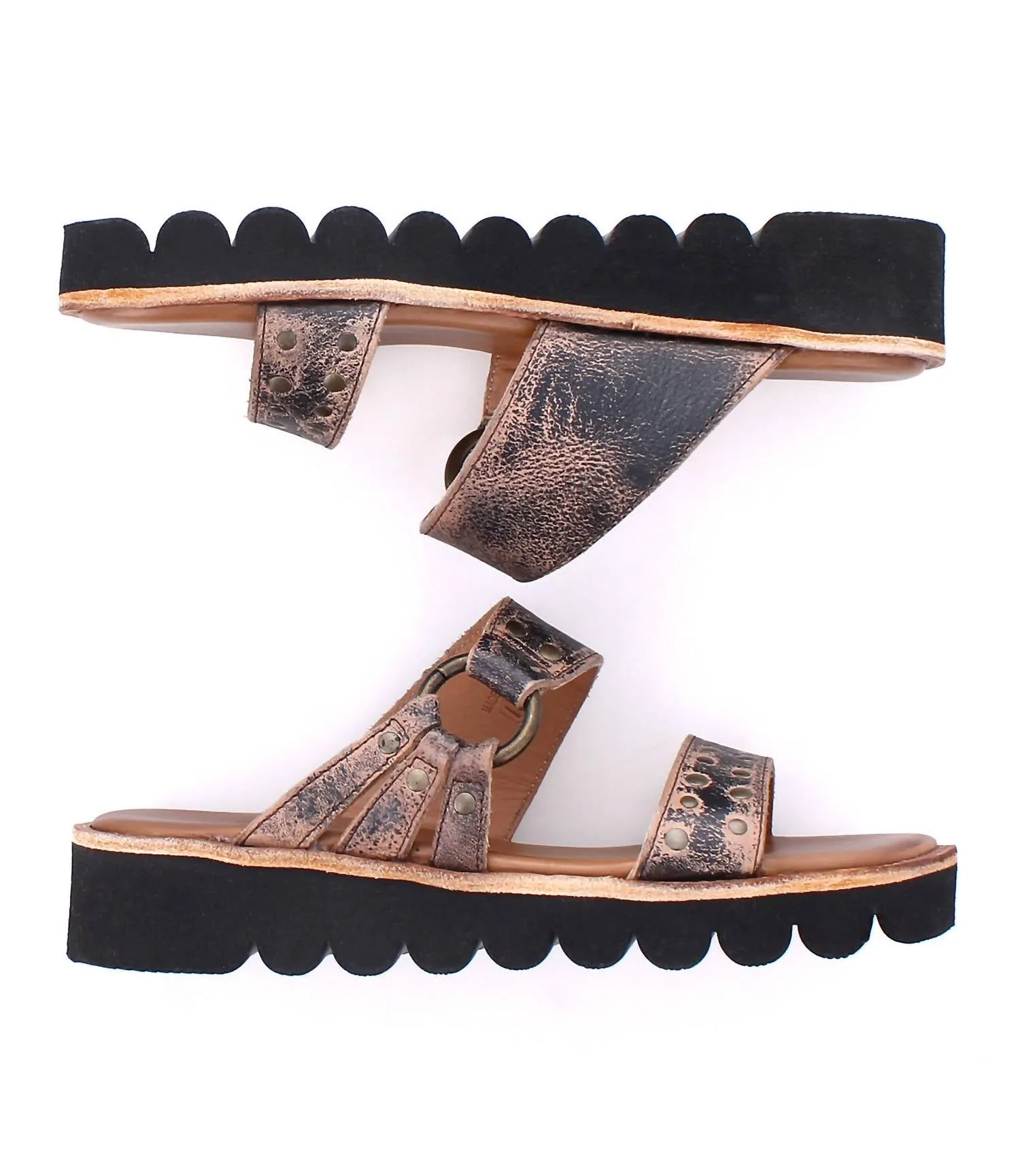 Women's Chow Leather Sandal In Black Lux
