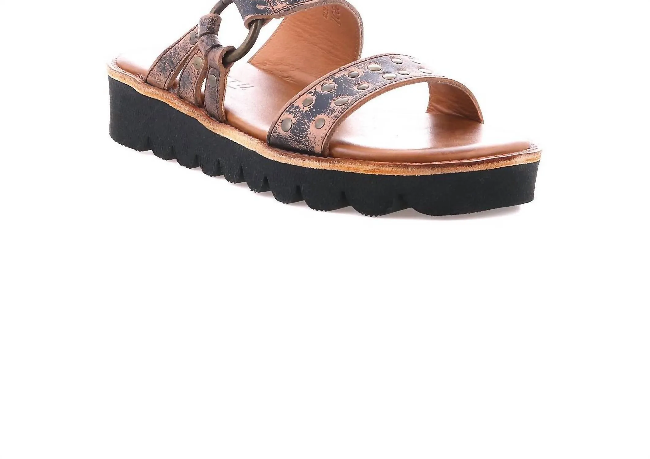 Women's Chow Leather Sandal In Black Lux