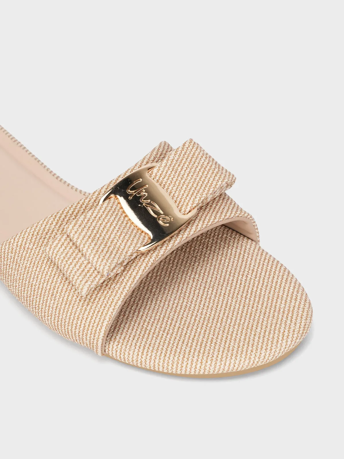 Womens "VINCENT" Decorated Summer Slippers