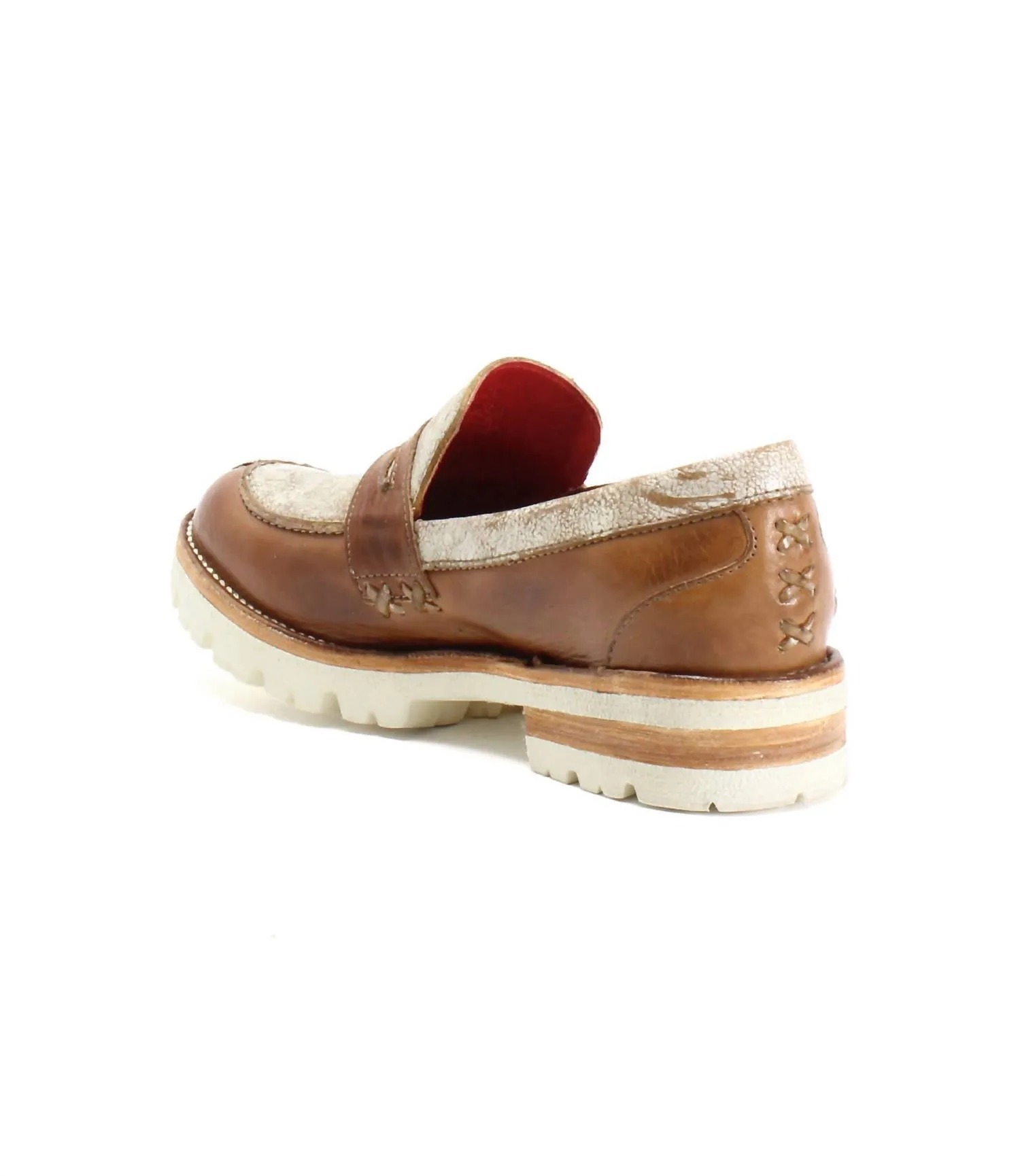 Women's Reina Iii Leather Loafer In Tan Rustic Nectar Lux