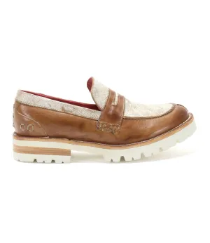 Women's Reina Iii Leather Loafer In Tan Rustic Nectar Lux