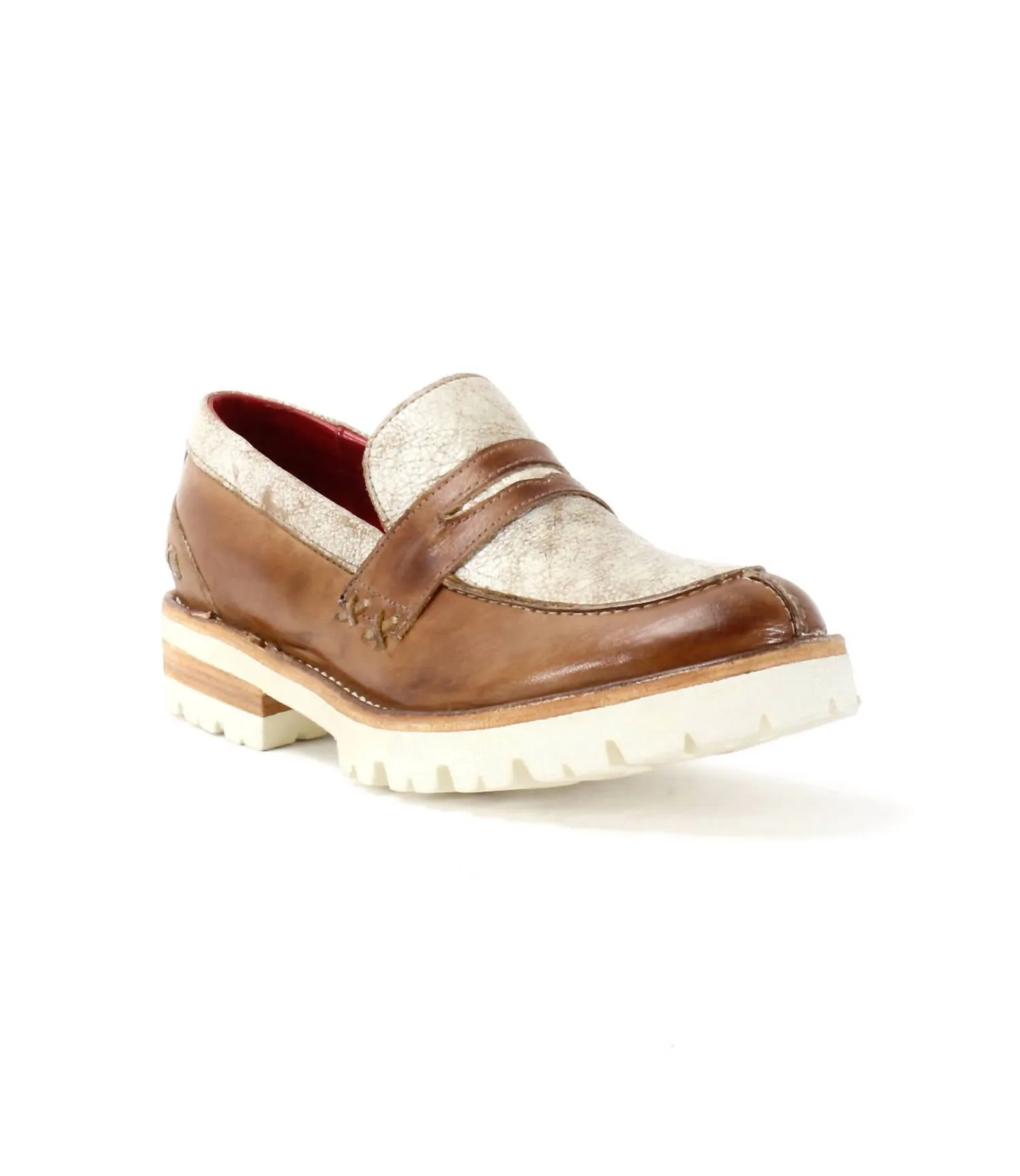 Women's Reina Iii Leather Loafer In Tan Rustic Nectar Lux
