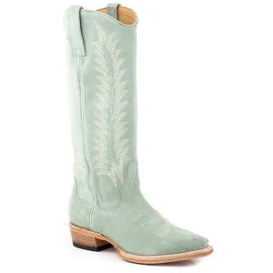 Women's Stetson Emme Suede Boots Handcrafted Aqua