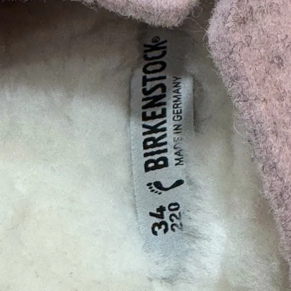 Zermatt big kids pink shearling slipper 34 220 L3 size 3-3.5