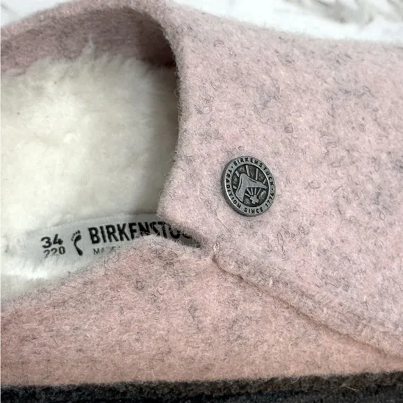 Zermatt big kids pink shearling slipper 34 220 L3 size 3-3.5