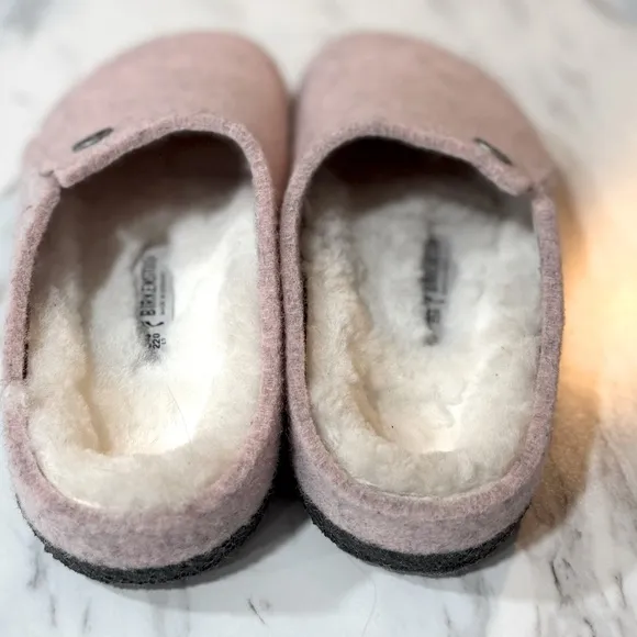 Zermatt big kids pink shearling slipper 34 220 L3 size 3-3.5